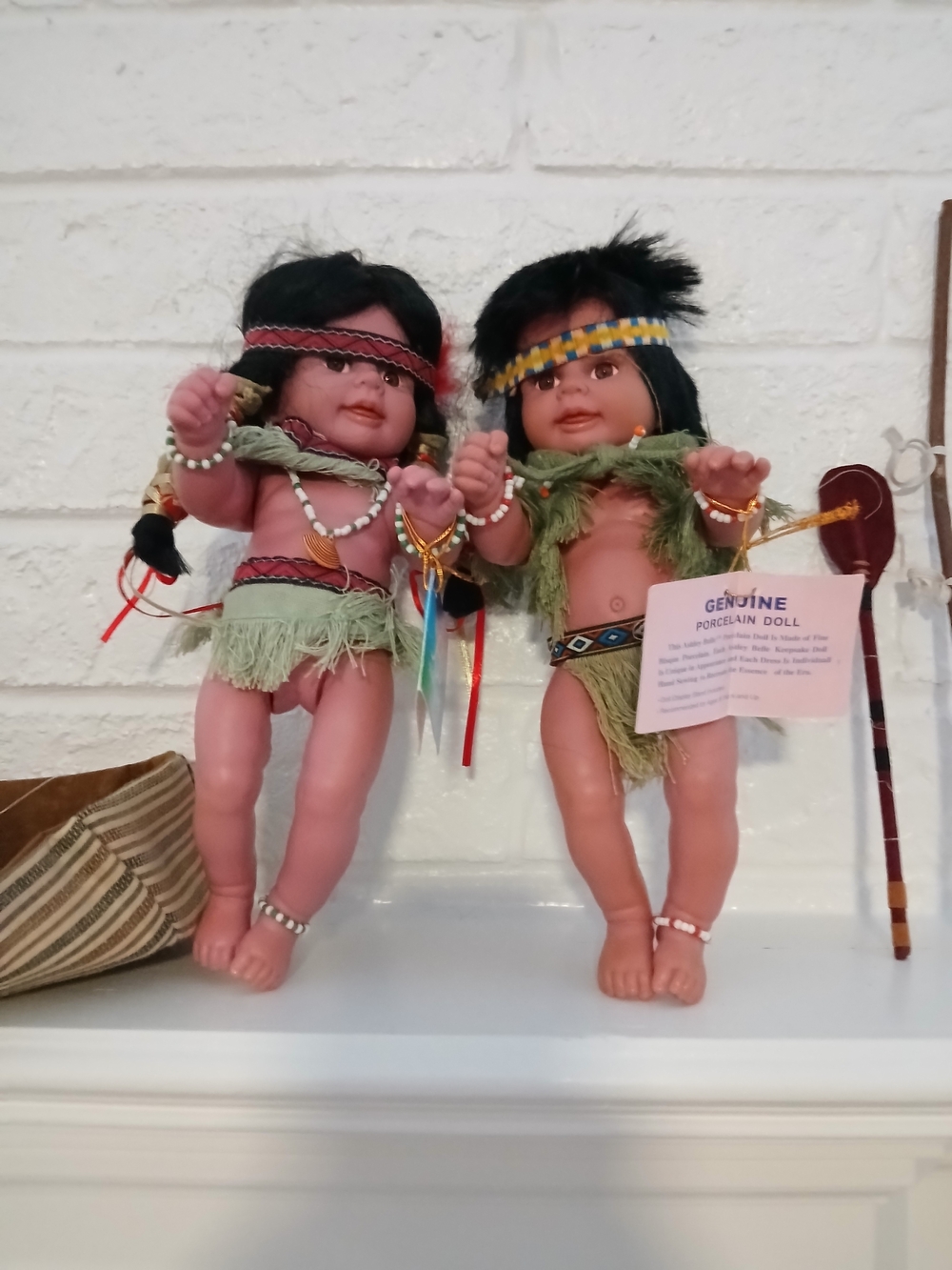 Ashley Belle Twin Native Doll Set in Striped Canoe -SET - Picture 3 of 6